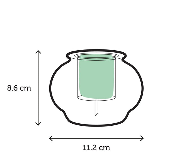 Self-Watering Glass Pot - Small